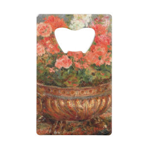 Pierre ein Renoir   Pelargonien in einem kupfernen Kreditkartenflaschenöffner