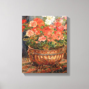 Pierre ein Renoir   Pelargonien in einem kupfernen Leinwanddruck