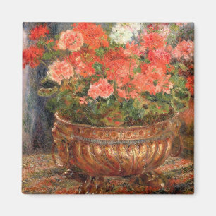 Pierre ein Renoir   Pelargonien in einem kupfernen Magnet