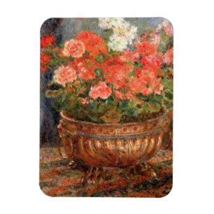 Pierre ein Renoir   Pelargonien in einem kupfernen Magnet