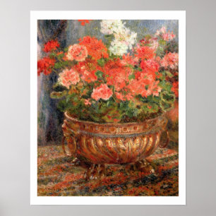 Pierre ein Renoir   Pelargonien in einem kupfernen Poster