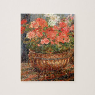 Pierre ein Renoir   Pelargonien in einem kupfernen Puzzle