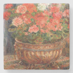 Pierre ein Renoir   Pelargonien in einem kupfernen Steinuntersetzer
