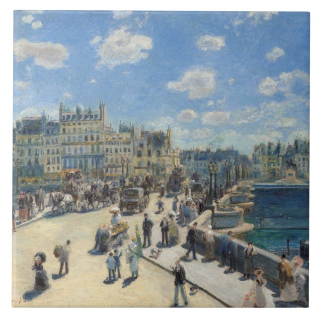 Pierre ein Renoir | Pont Neuf, Paris Fliese (Vorderseite)