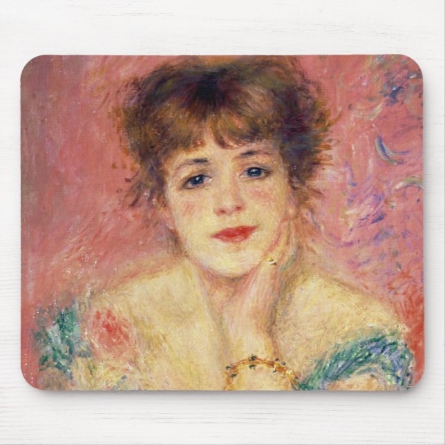 Pierre ein Renoir | Porträt von Jeanne Samary Mousepad (Vorne)