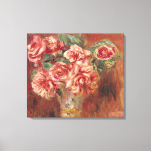 Pierre ein Renoir   Rosen in einem Vase Leinwanddruck
