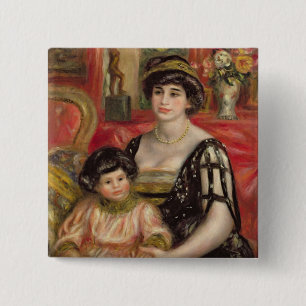 Pierre eine Renoir Frau Josse Bernheim-Jeune und Button