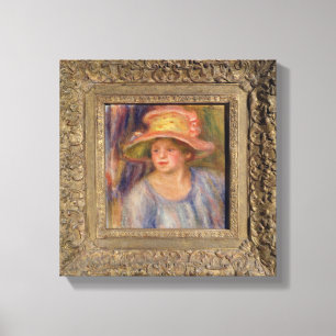 Pierre eine Renoir   Frau mit einem Hut Leinwanddruck