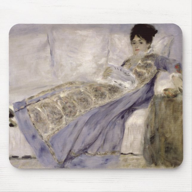 Pierre eine Renoir | Madame Monet auf einem Sofa Mousepad (Vorne)