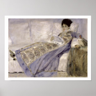 Pierre eine Renoir Madame Monet auf einem Sofa Poster