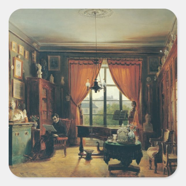 Pierre-Joseph-Guillaume Zimmermann Quadratischer Aufkleber (Vorderseite)