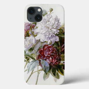 Pierre Joseph Redoute - Ein Strauß roter Pfingstro Case-Mate iPhone Hülle