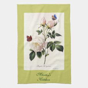 Pierre Joseph Redouté, Rosenblüten botanische Kuns Küchentuch