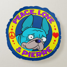 Pierre-Logo-Kissen Rundes Kissen