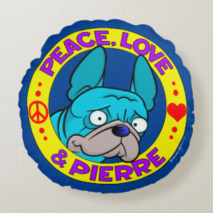 Pierre-Logo-Kissen Rundes Kissen