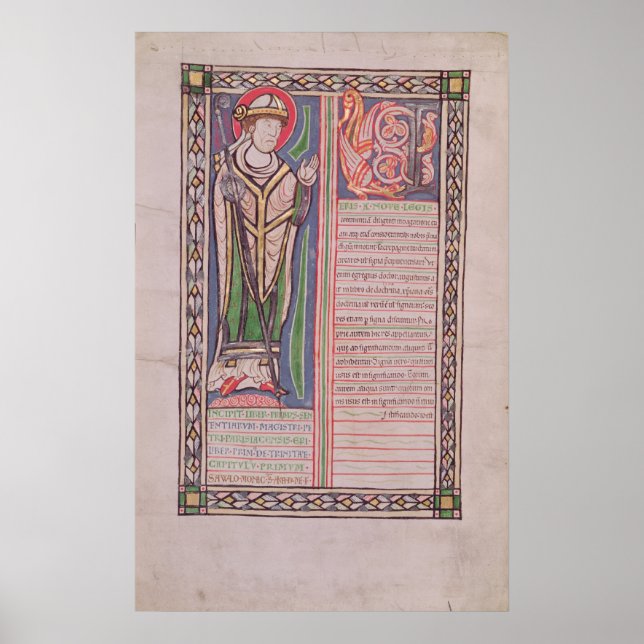 Pierre Lombard Bischof von Paris Poster (Vorne)