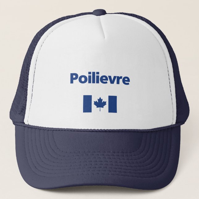 Pierre Poilievre Blue Canadian Flag Color Truckerkappe (Vorderseite)