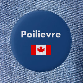 Pierre Poilievre Canada Canadian Flag Dark Color Button