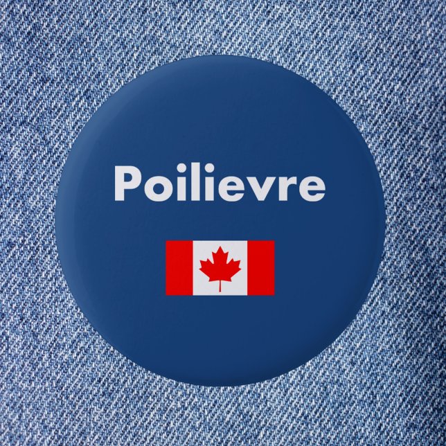 Pierre Poilievre Canada Canadian Flag Dark Color Button (Von Creator hochgeladen)