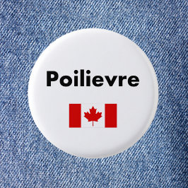 Pierre Poilievre Canada Canadian Flag Light Color Button