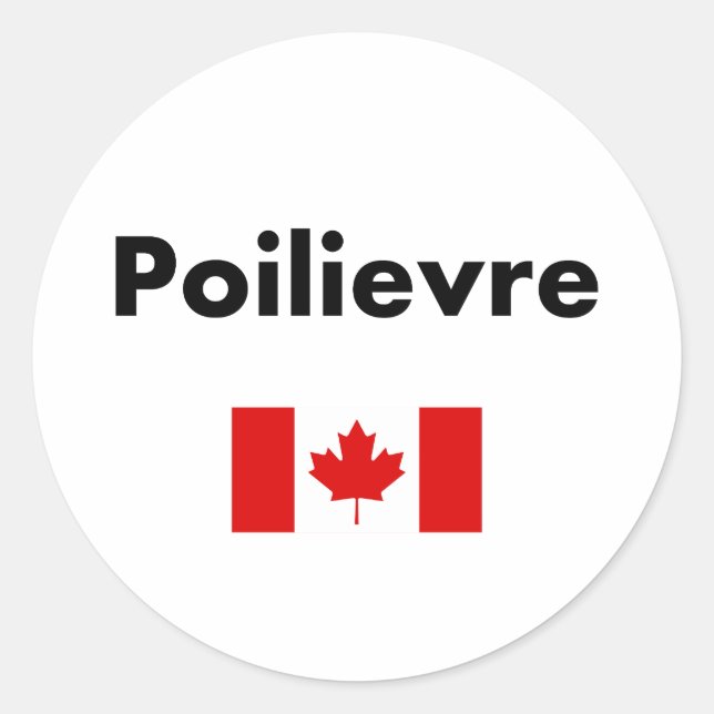 Pierre Poilievre Canada Canadian Flag Light Color Runder Aufkleber (Vorderseite)