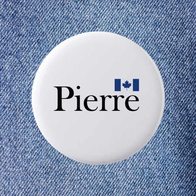 Pierre Poilievre mit Offizieller kanadischer Flagg Button (Von Creator hochgeladen)