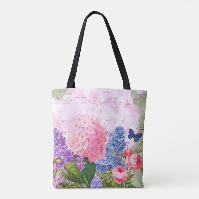 Pierre Redoute Blume Tasche (Rückseite)