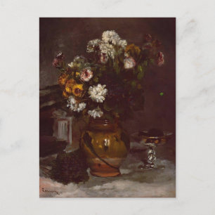 Pierre Renoir: Blume in Vase&Glass of Champagne Postkarte