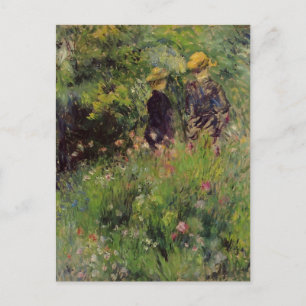 Pierre Renoir - Gespräch im Garten der Rose Postkarte