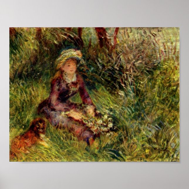 Pierre Renoir - Madame Renoir mit Hund Poster (Vorne)