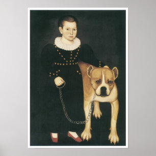 Pierrepont Edward Lacey und sein Hund, Gun, 1832 Poster