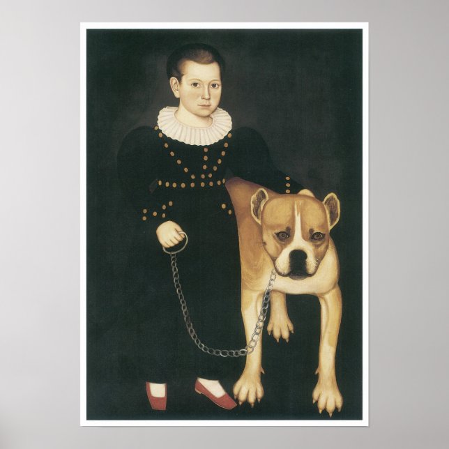 Pierrepont Edward Lacey und sein Hund, Gun, 1832 Poster (Vorne)