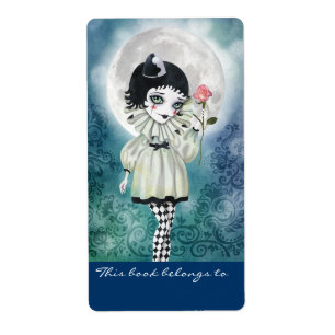 Pierrette Under the Icy Moon Buchzeichens Labels