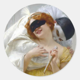 Pierrot and Columbine - Guillaume Seignac Runder Aufkleber