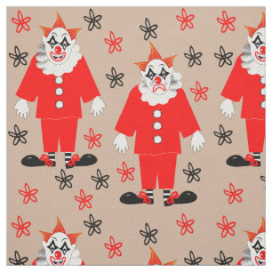 Pierrot Clown Vintag Carnival Clowns Muster Stoff