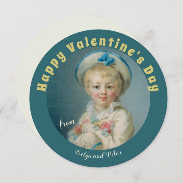 Pierrot Fragonard CC1074 Valentine Card Einladung (Vorne/Hinten)