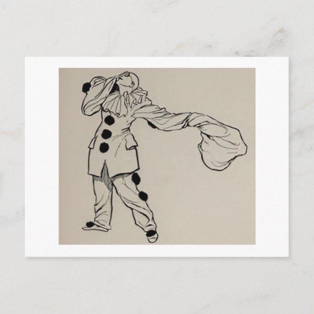 Pierrot Postcard Feiertagspostkarte (Vorderseite)