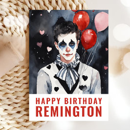 Pierrot schwarz-weiß karte