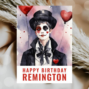 Pierrot schwarz-weiß karte