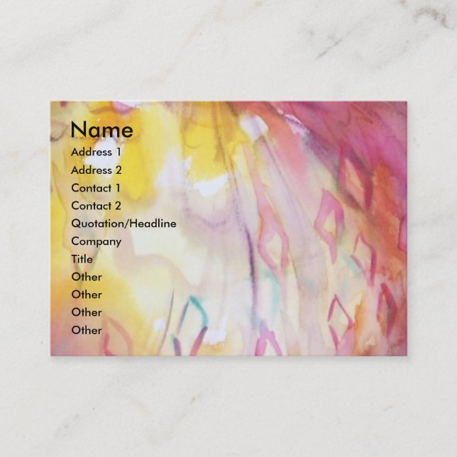 PIERROT UND ARLECCHINA /Musik,Dekoration,Theaterkü Visitenkarte (Vorderseite)