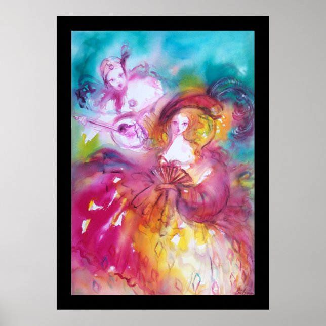 Pierrot und Arlecchina Poster (Vorne)