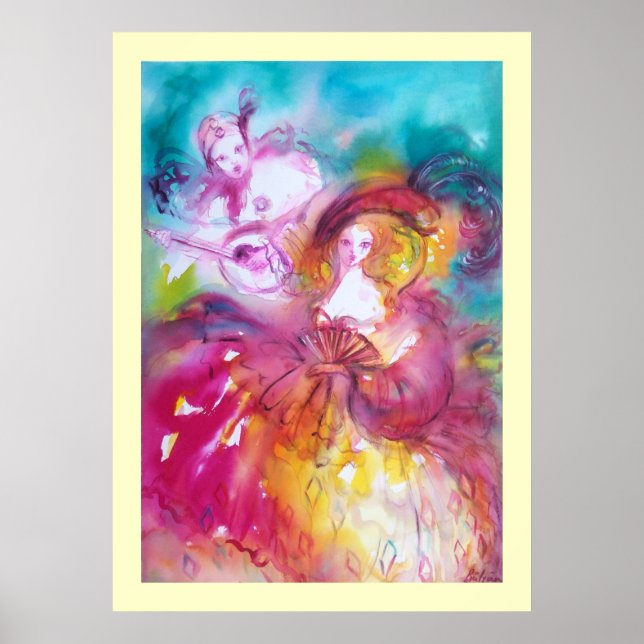 Pierrot und Arlecchina Poster (Vorne)