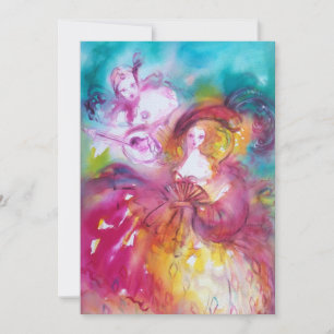 PIERROT UND ARLECCHINA Venetianischer Karneval,