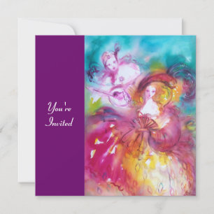 PIERROT UND ARLECCHINA Venetianischer Karneval, Einladung