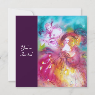 PIERROT UND ARLECCHINA Venezianischer Karneval, Einladung