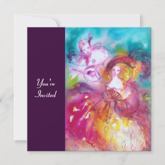 PIERROT UND ARLECCHINA Venezianischer Karneval, Einladung