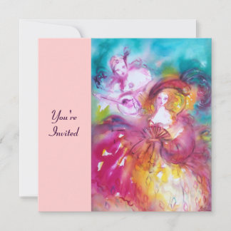 PIERROT UND ARLECCHINA Venezianischer Karneval, Einladung