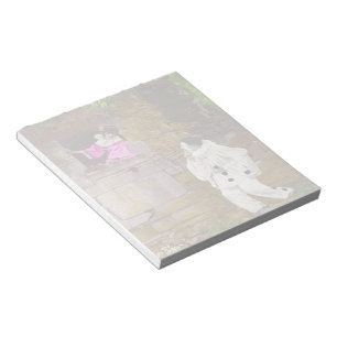 Pierrot und Columbine Notizblock