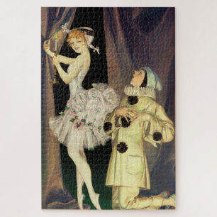 „Pierrot und Columbine“ von FX Leyendecker Puzzle