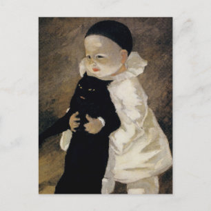 „Pierrot und die Katze“ von Theophile Steinlen Postkarte